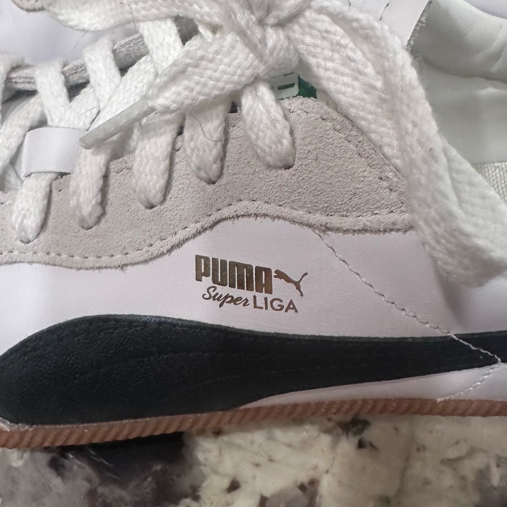 Puma Super Liga OG Retro White and Black Sneakers Sz 7.5 men’s or 8.5 women’s - Picture 5 of 8